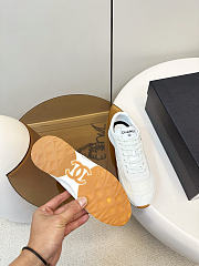 Spring Summer 2026 Chanel Sneakers Fabric & Embossed Suede Calfskin White & Black - 4