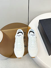 Spring Summer 2026 Chanel Sneakers Fabric & Embossed Suede Calfskin White & Black - 2