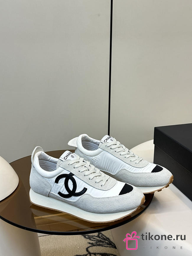 Spring Summer 2026 Chanel Sneakers Fabric & Suede Calfskin White & Black - 1