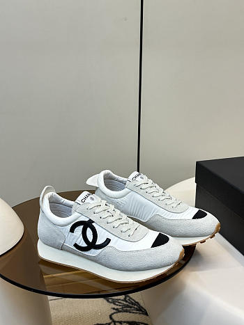 Spring Summer 2026 Chanel Sneakers Fabric & Suede Calfskin White & Black