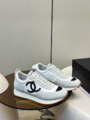 Spring Summer 2026 Chanel Sneakers Fabric & Suede Calfskin White & Black - 3