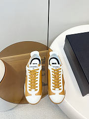 Spring Summer 2026 Chanel Sneakers Calfskin & Embossed Suede Calfskin Light Brown & White - 6