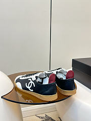 Spring Summer 2026 Chanel Sneakers Calfskin & Embossed Suede Calfskin Black & White - 2