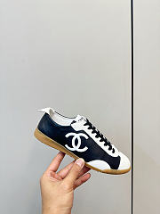 Spring Summer 2026 Chanel Sneakers Calfskin & Embossed Suede Calfskin Black & White - 5