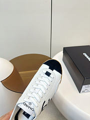 Spring Summer 2026 Chanel Sneakers Calfskin & Embossed Suede Calfskin White & Black - 4