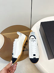 Spring Summer 2026 Chanel Sneakers Calfskin & Embossed Suede Calfskin White & Black - 3