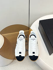 Spring Summer 2026 Chanel Sneakers Calfskin & Embossed Suede Calfskin White & Black - 2