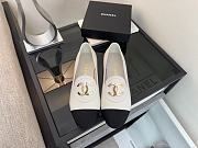 Spring Summer 2026 Chanel Moccasins Calfskin & Grosgrain White & Black - 1