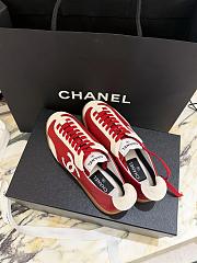 Spring Summer 2026 Chanel Sneakers Calfskin & Embossed Suede Calfskin Red & White - 2