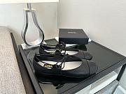 Chanel Mary Janes Lambskin & Grosgrain Patent Calfskin Black - 6