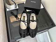 Chanel Mary Janes Lambskin & Grosgrain Patent Calfskin Black - 2