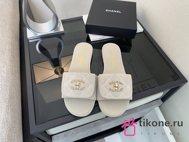 Spring Summer 2026 Chanel Mules Cotton Beige - 1