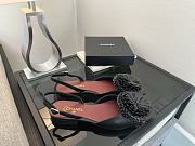 Chanel Camellia Slingback Black - 5
