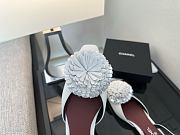 Chanel Camellia Slingback Silver - 2