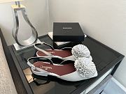 Chanel Camellia Slingback Silver - 6
