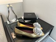 Chanel Camellia Ballet Flats Gold - 5