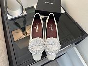 Chanel Camellia Ballet Flats White - 2