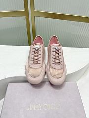 Jimmy Choo Sunny F Rose Leather Mix and Jimmy Choo Lace Low Top Trainers - 2