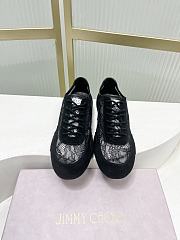 Jimmy Choo Sunny F Black Leather Mix and Jimmy Choo Lace Low Top Trainers - 1