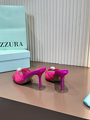 Aquazzura Mystery Mule 85 Satin and Leather Fuchsia - 5