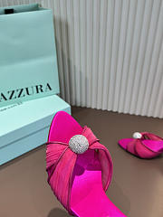 Aquazzura Mystery Mule 85 Satin and Leather Fuchsia - 3