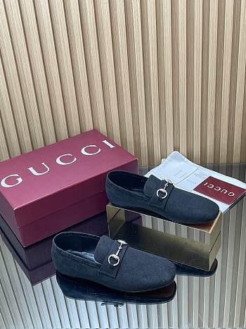 Gucci Women's Loafer With Horsebit Black GG Canvas