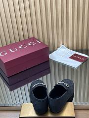 Gucci Women's Loafer With Horsebit Black GG Canvas - 5