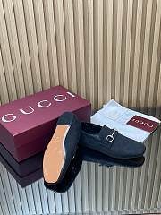Gucci Women's Loafer With Horsebit Black GG Canvas - 3