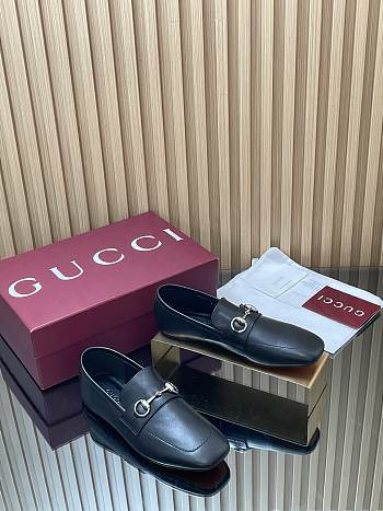 Gucci Women's Loafer With Horsebit Black Leather