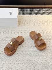 Celine Clea Mule In Calfskin Brown - 2