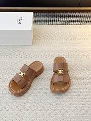 Celine Clea Mule In Calfskin Brown - 4