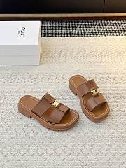 Celine Clea Mule In Calfskin Brown - 5