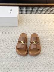 Celine Clea Mule In Calfskin Brown - 6