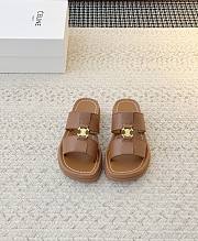 Celine Clea Mule In Calfskin Brown - 1