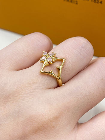 LV Flowergram Strass Ring Gold M1802M 