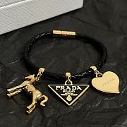 Prada Braided Nappa Leather Bracelet Black 1IB732 - 2