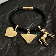 Prada Braided Nappa Leather Bracelet Black 1IB732 - 3