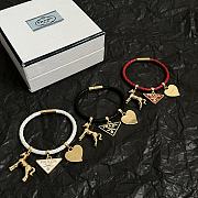 Prada Braided Nappa Leather Bracelet Black 1IB732 - 5