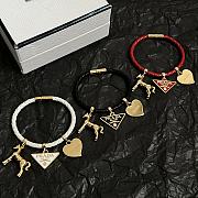 Prada Braided Nappa Leather Bracelet White 1IB732 - 6