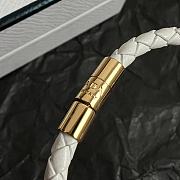 Prada Braided Nappa Leather Bracelet White 1IB732 - 5