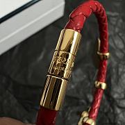 Prada Braided Nappa Leather Bracelet Red 1IB732 - 6