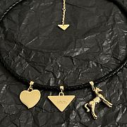 Prada Braided Nappa Leather Choker Black 1IC282 - 5