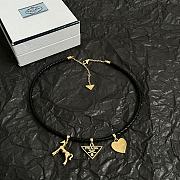 Prada Braided Nappa Leather Choker Black 1IC282 - 4