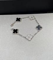 VCA Vintage Alhambra Bracelet 5 Motifs 18k White Gold Diamond Onyx Black VCARP2R900 - 2