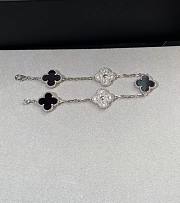 VCA Vintage Alhambra Bracelet 5 Motifs 18k White Gold Diamond Onyx Black VCARP2R900 - 3