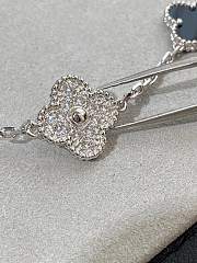 VCA Vintage Alhambra Bracelet 5 Motifs 18k White Gold Diamond Onyx Black VCARP2R900 - 5