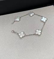 VCA Vintage Alhambra Bracelet 5 Motifs 18k White Gold Mother-Of-Pearl White VCARF48400 - 6