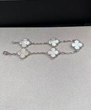 VCA Vintage Alhambra Bracelet 5 Motifs 18k White Gold Mother-Of-Pearl White VCARF48400 - 5