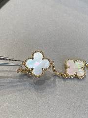 VCA Vintage Alhambra Bracelet 5 Motifs 18k Yellow Gold Mother-Of-Pearl White VCARA41800 - 4