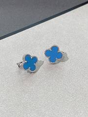 VCA Sweet Alhambra Earstuds 18k White Gold Turquoise - 2